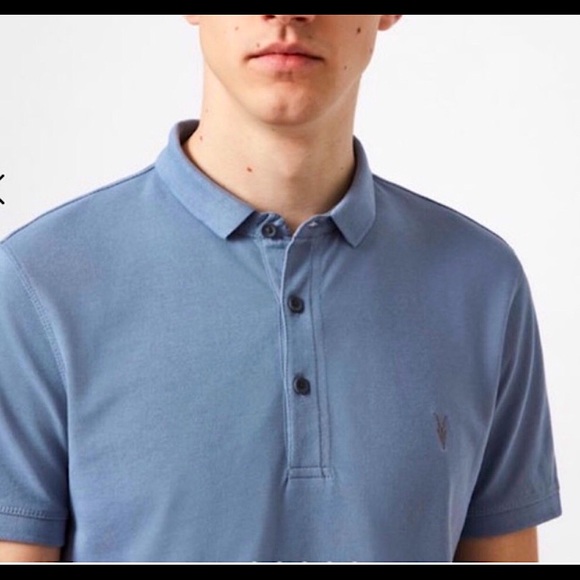 ALL SAINTS Vidal Polo Shirt - Picture 2 of 7